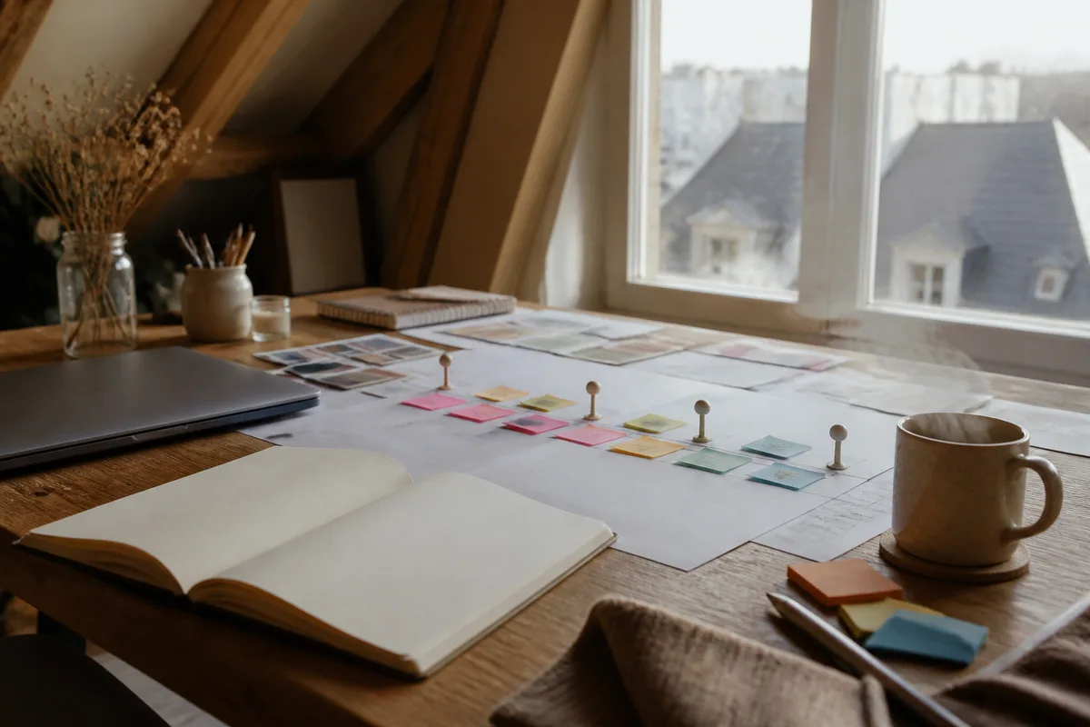 Planning de projet web avec jalons et validations